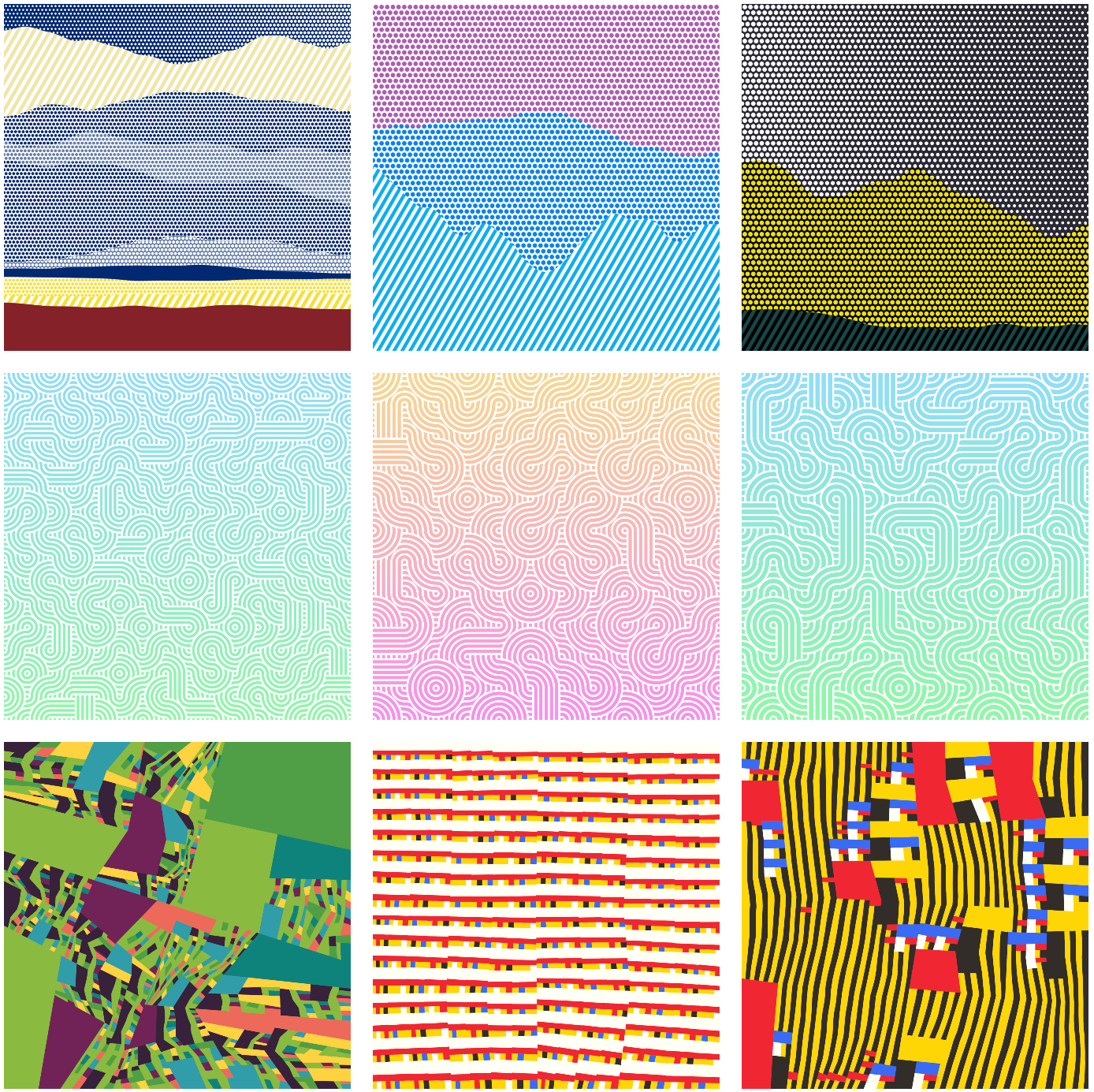 Image showing 3 different collections of Art blocks