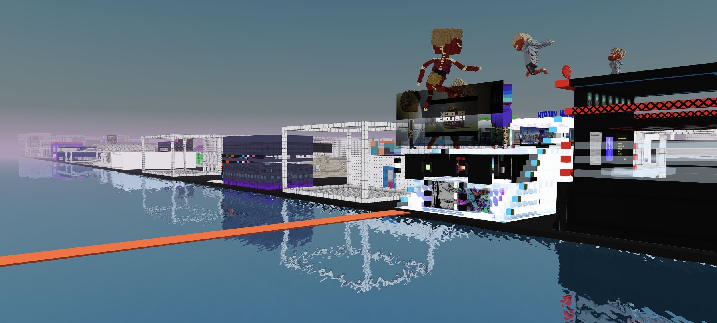 A Screenshot of Avatars within CryptoVoxels