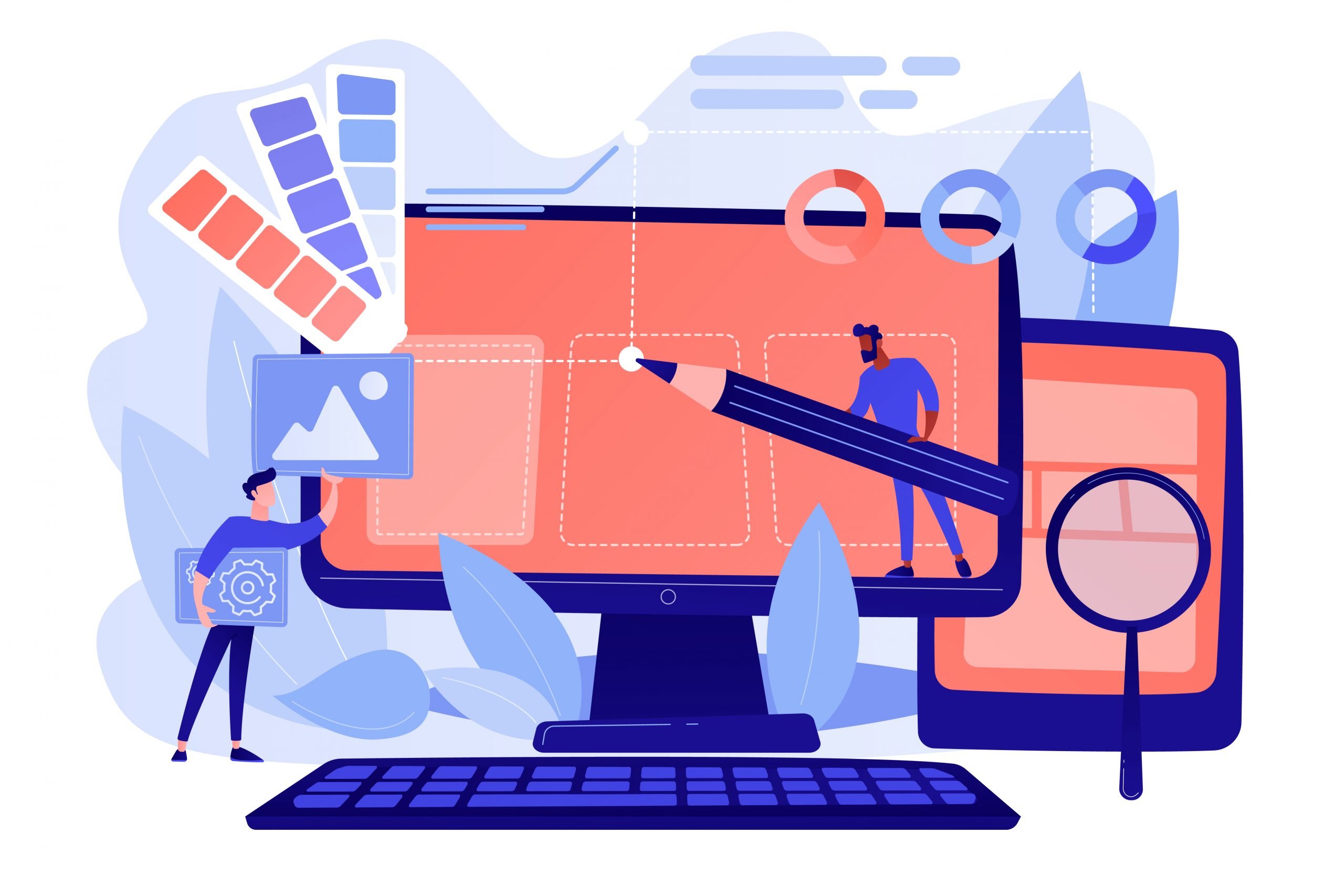 Web design development illustration