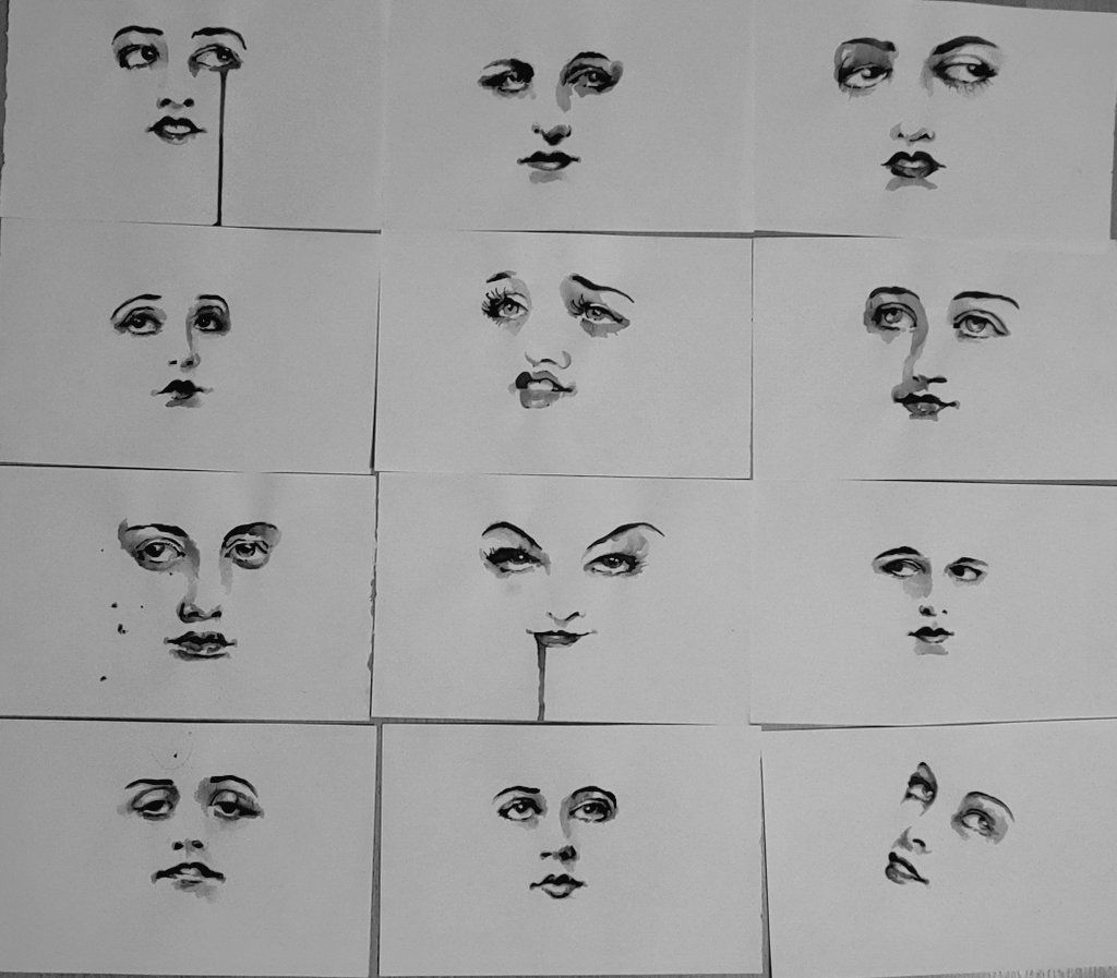 Sketches of faces for the MOTHERS project