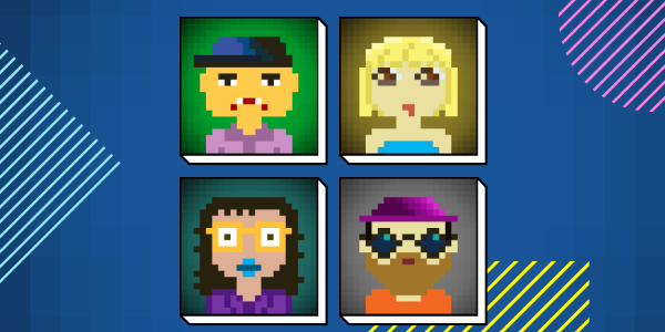 image of four 8biticon NFT avatars