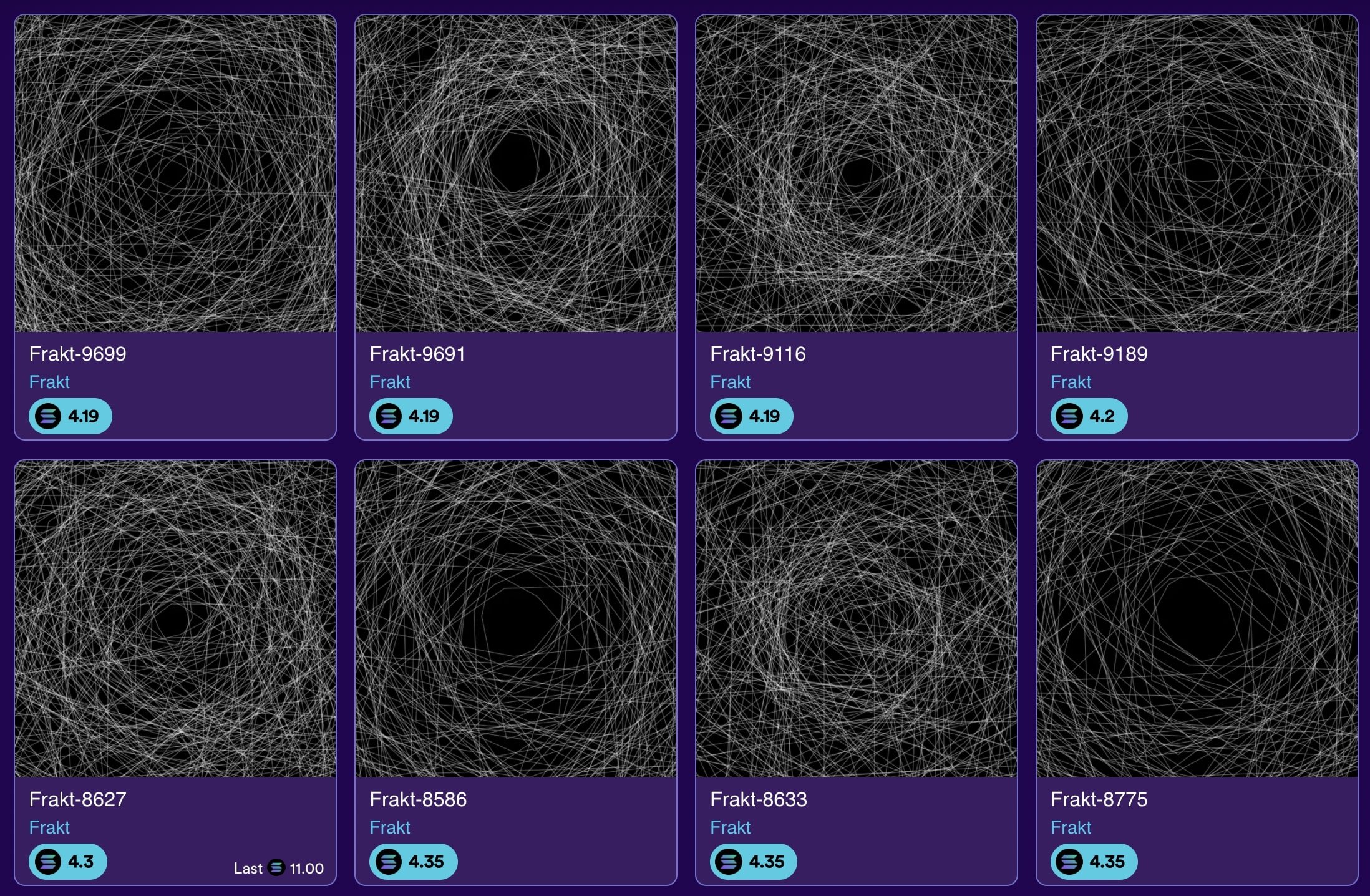 Frakt NFTs on Solanart