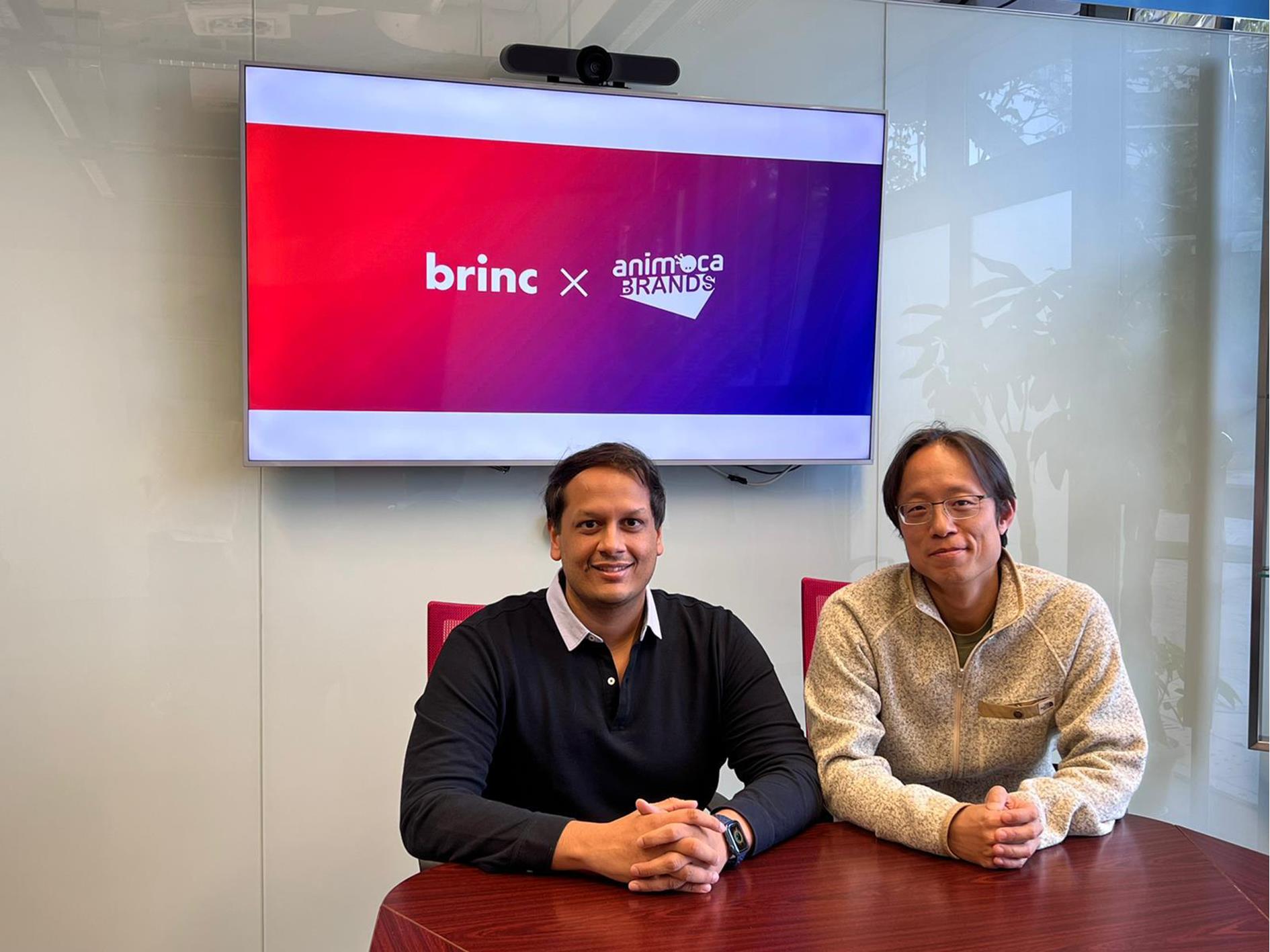 Manav Gupta (Left) and Yat Siu (right) Announcing Partnership of Brinc and Animoca Brands