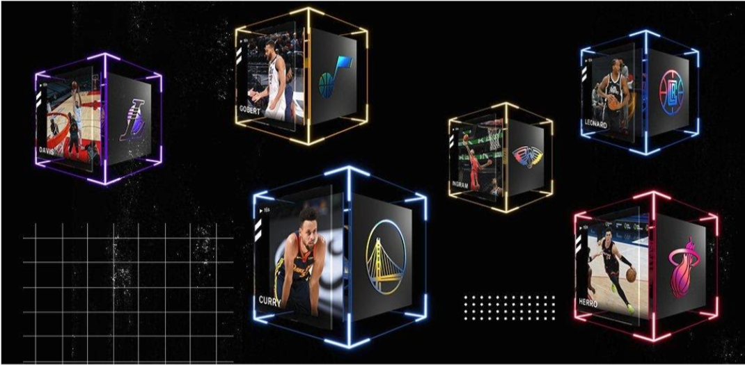 Various moments of NBA Top Shot