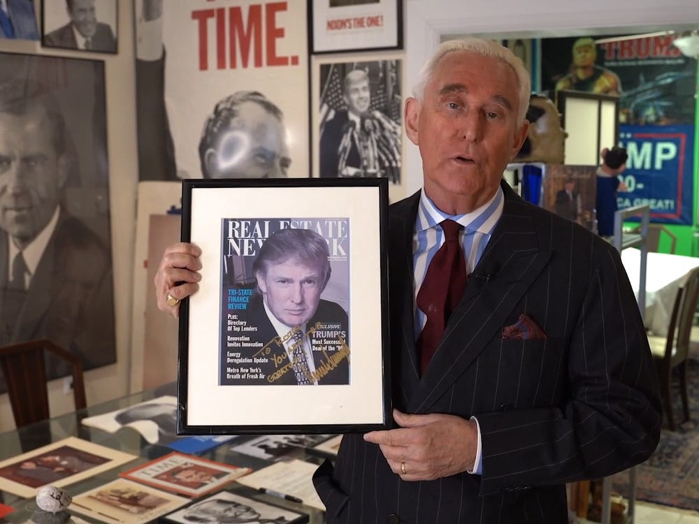 Roger Stone is Launching an NFT of Trump's Signature on a Magazine