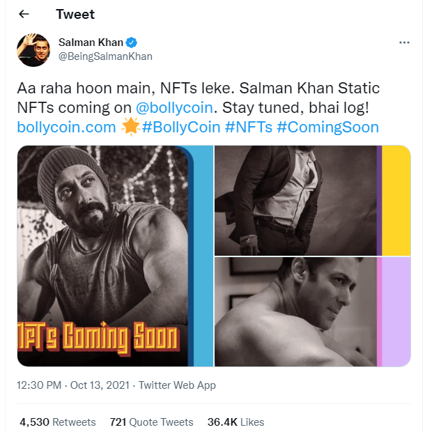 Salman khan nft