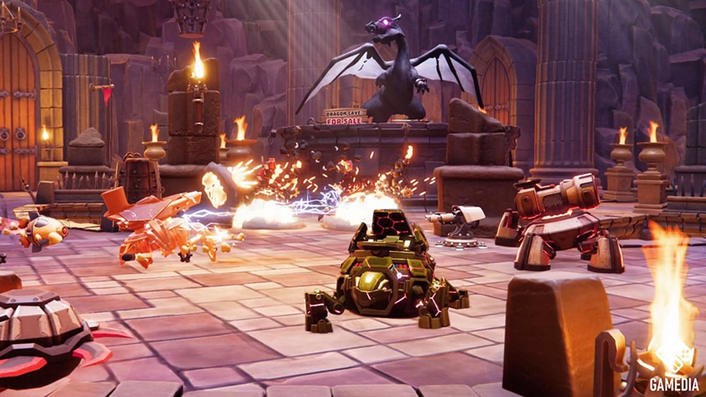 Blockchain game Spider Tanks gameplay is quite like league of legends pvp brawl