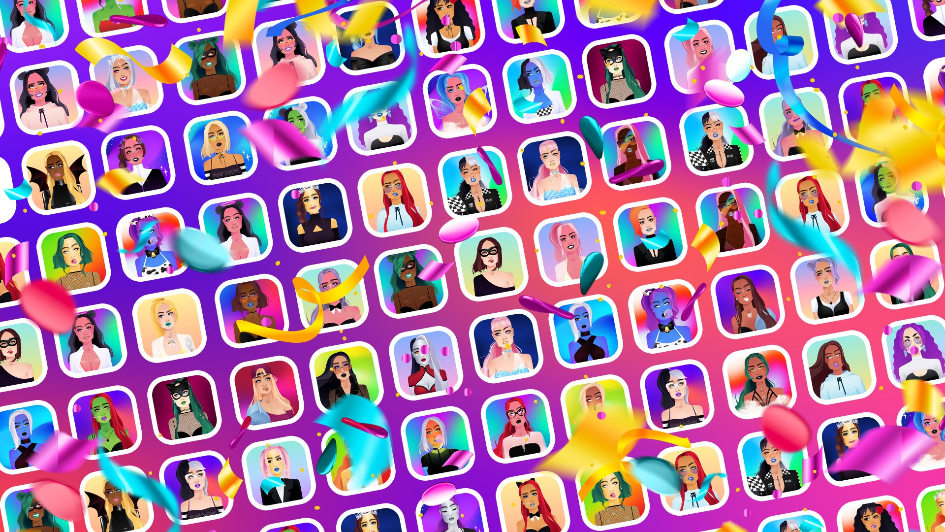 Examples of BongaCams NFT Collection of women