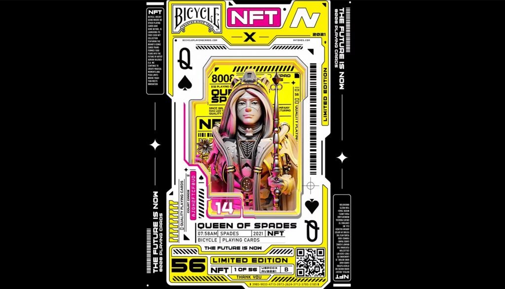 bicycle playing cards nft queen of spades