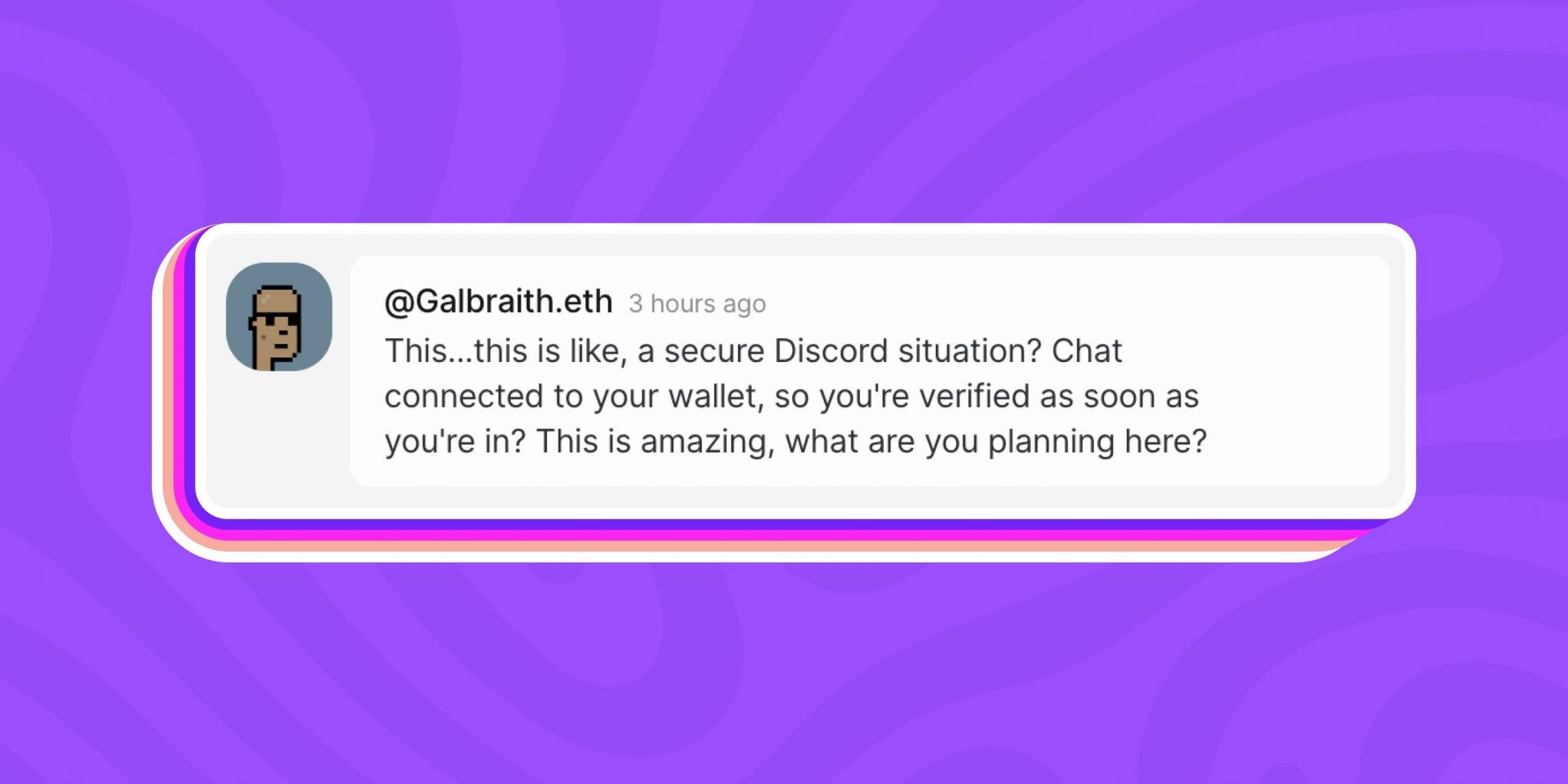 A Metalink message on a purple background