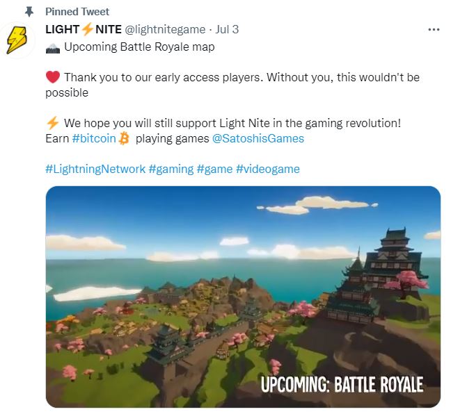 screenshot from the official light nide battle royale map announcement via Twitter