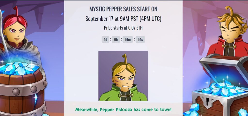 screenshot from the official Pepper Attack website