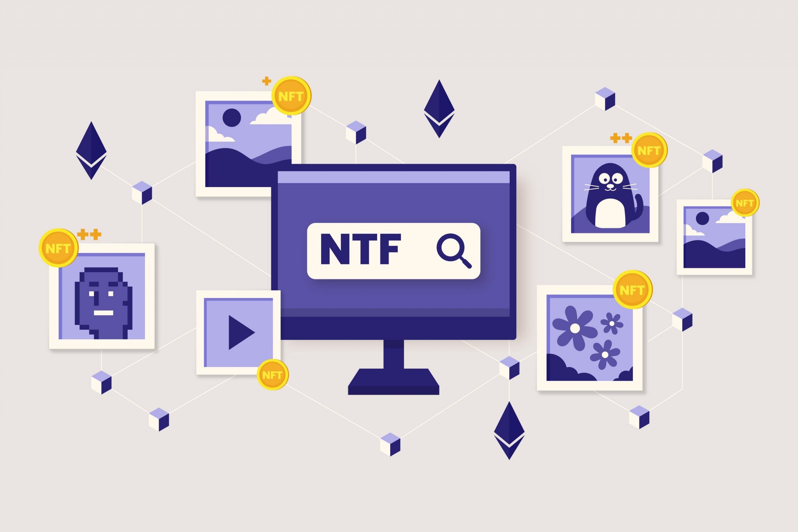 abstract image of NFTs