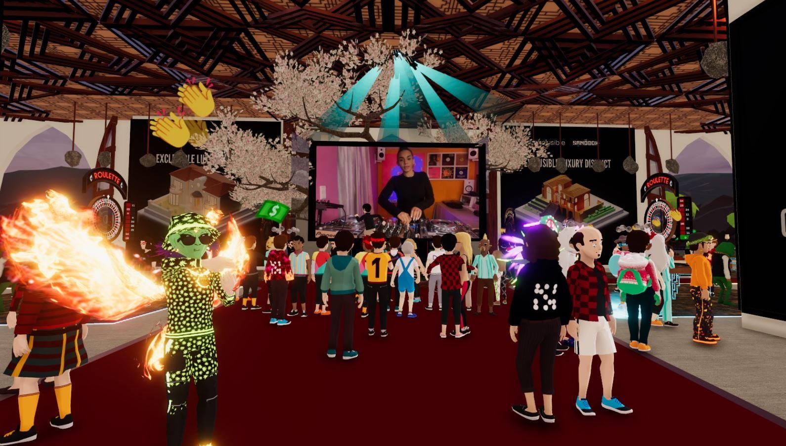 image from the Exclusible NFT Paris party in the Metaverse