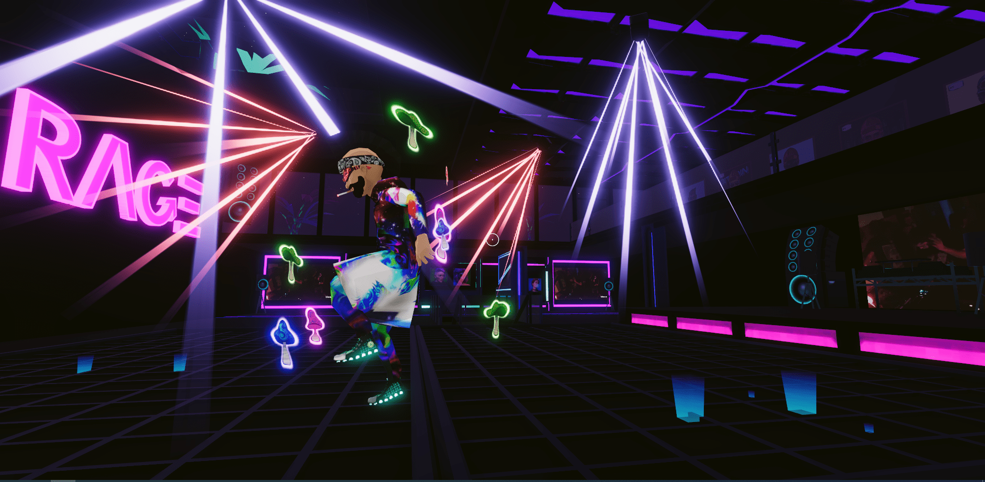 MultiNFT Rage nightclub in Decentraland