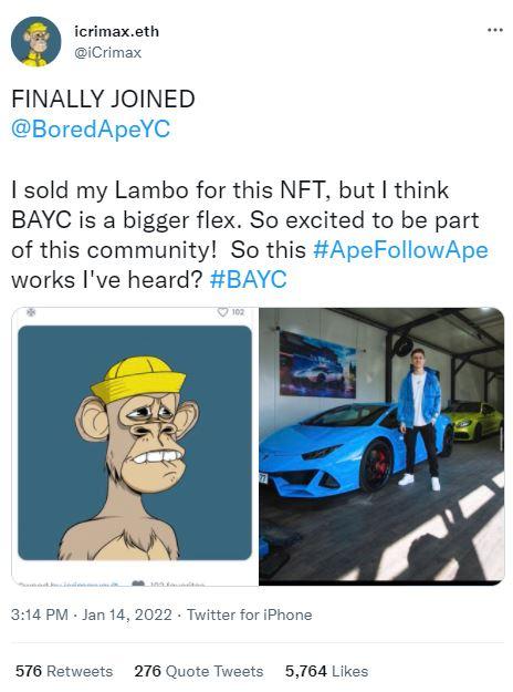 Lamborghini BAYC NFT