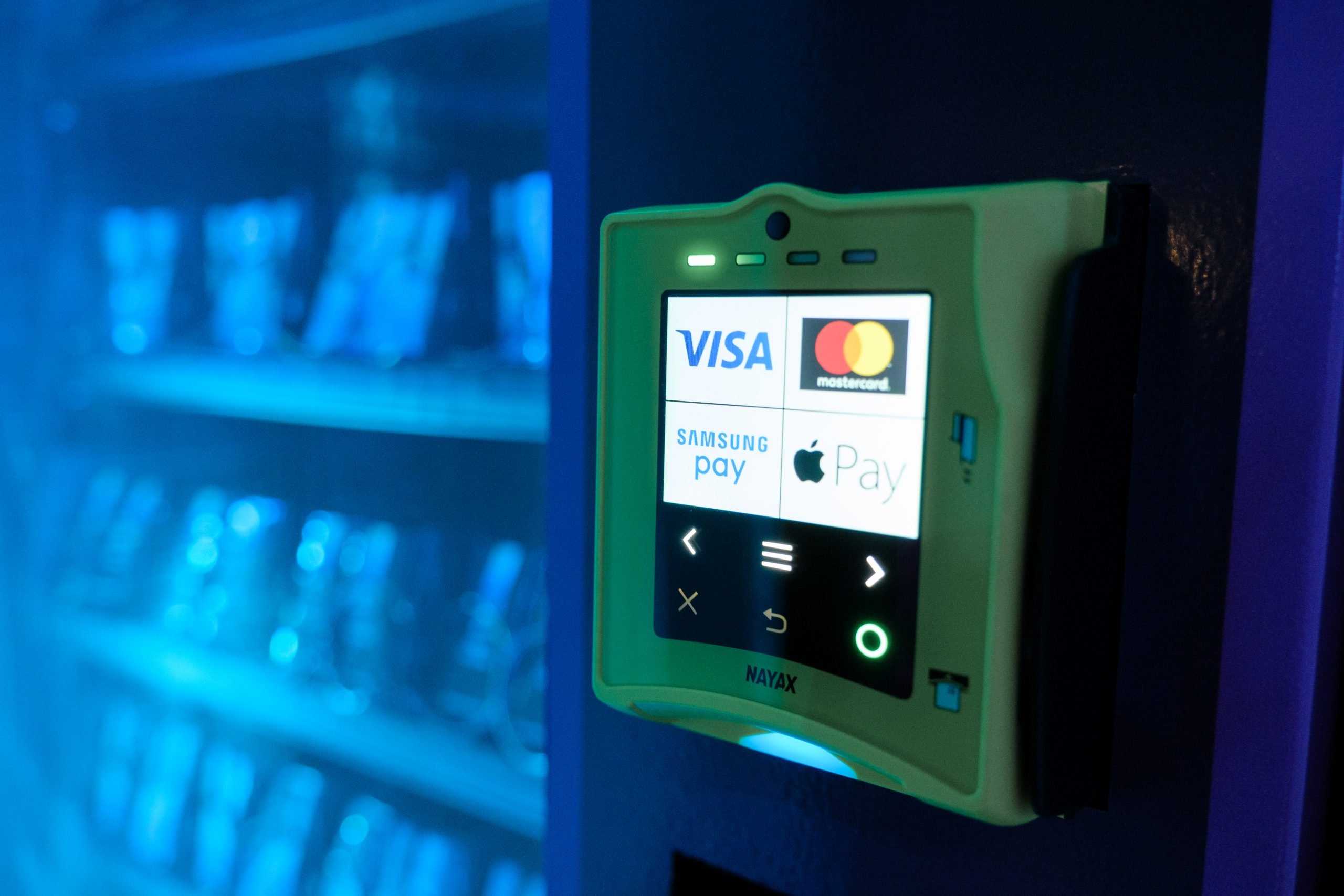 traditional payment options including credit or debit cards at Neon's NFT vending machine 