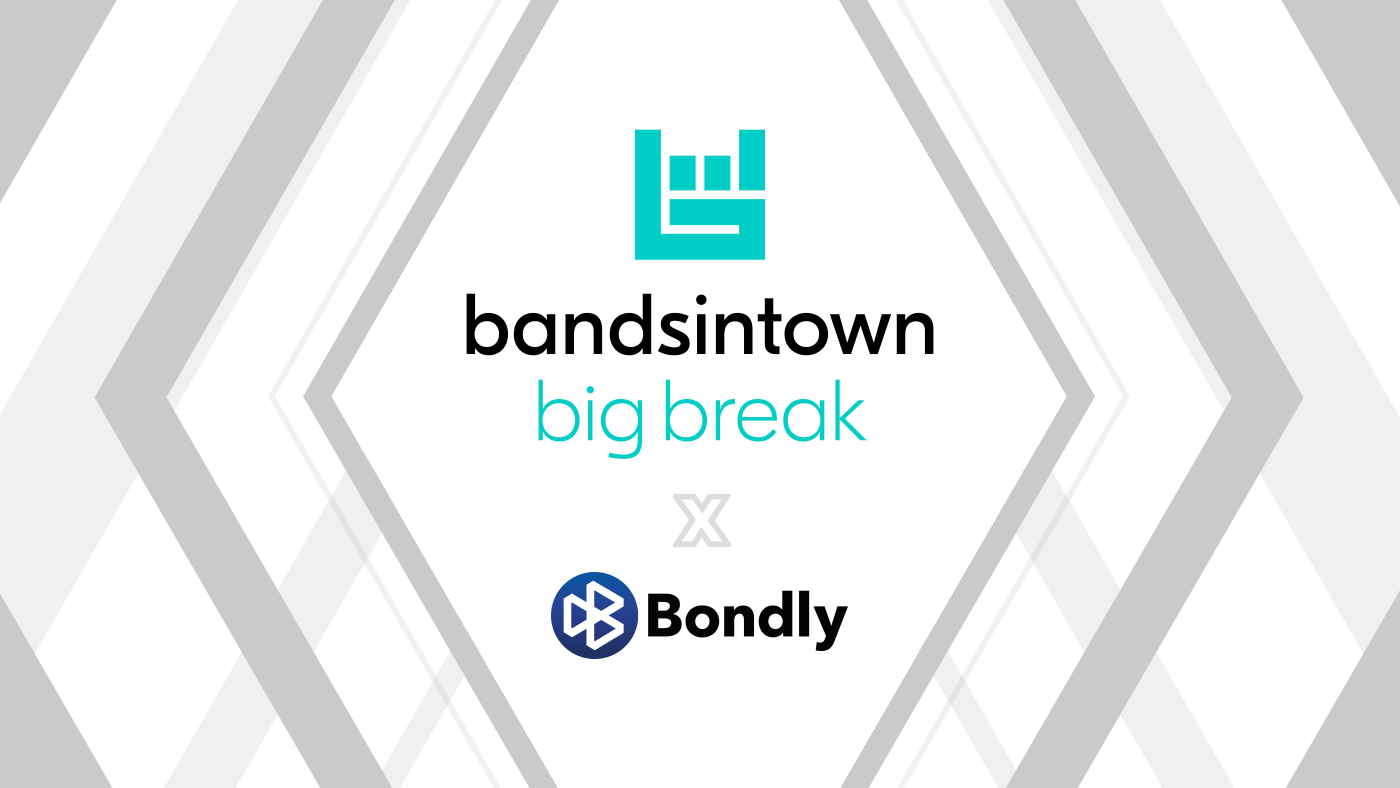 Poster with Bandsintown, Big Break and Bondly logos