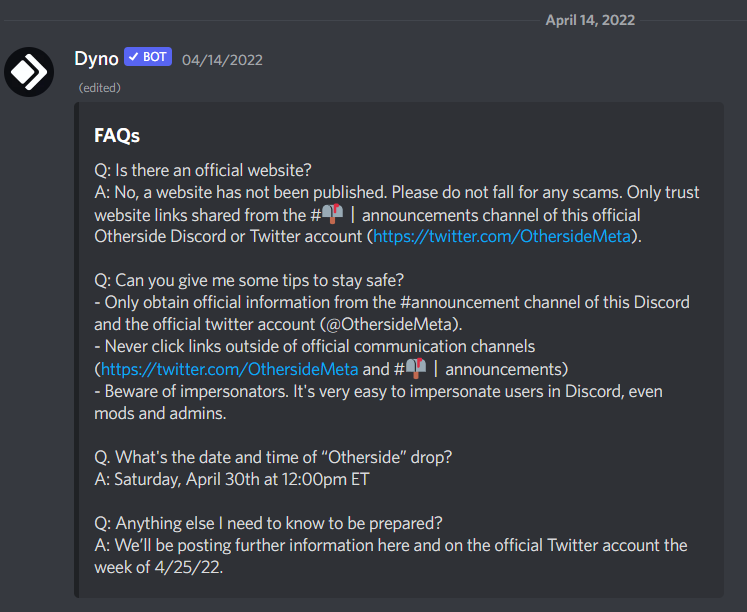 BAYC Otherside Discord