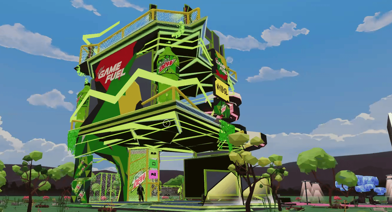 still from Mtn Dew Decentraland activation