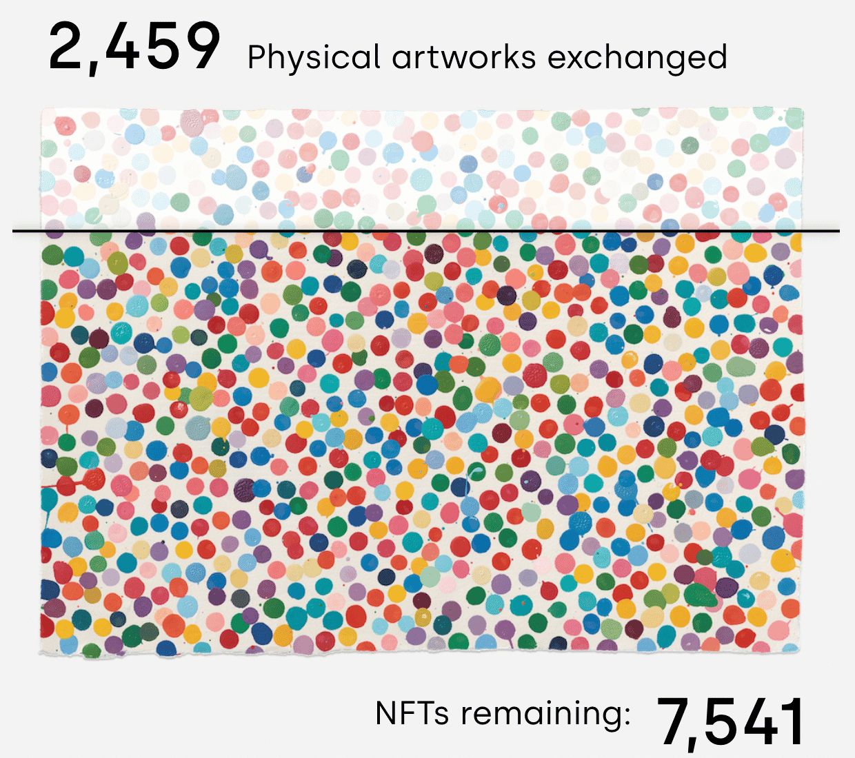 Image of the Damien Hirst NFT The Currency tracker