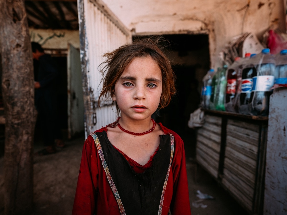 Photography of a young child bought by Pranksy