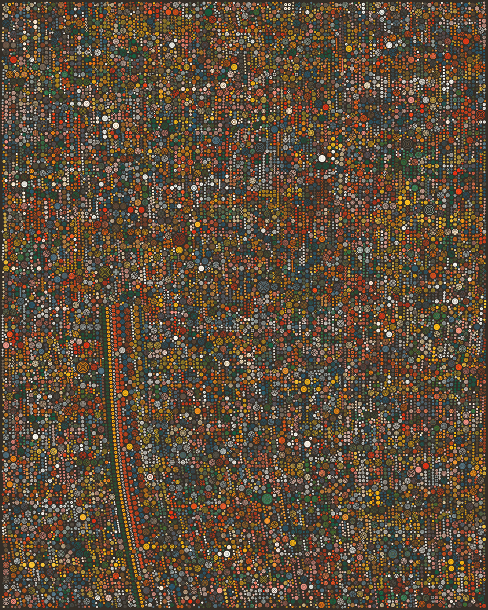 a graphic showing different-coloured circles, created by the QQL algorithm